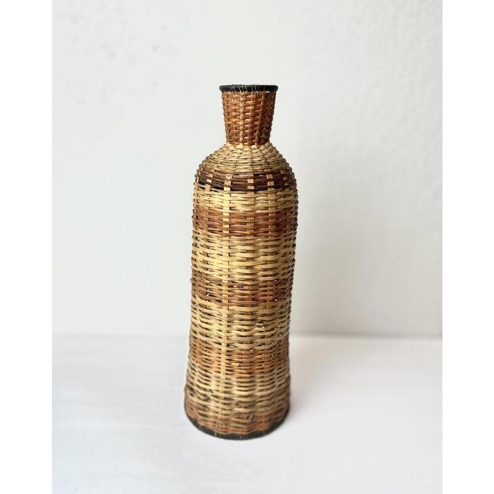 Vintage wicker decorative hollow vase/for dried flowers - Picture 1 of 4